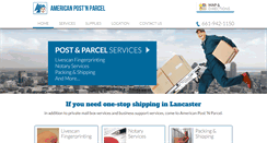 Desktop Screenshot of americanpostnparcel.com
