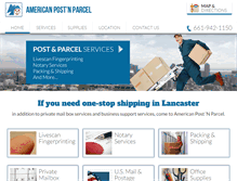 Tablet Screenshot of americanpostnparcel.com